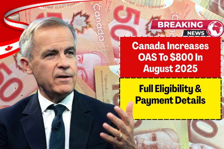 Canada Increases OAS To $800 In August 2025 – Full Eligibility & Payment Details