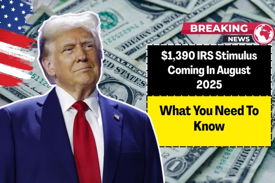 $1,390 IRS Stimulus Coming In August 2025 — What You Need To Know