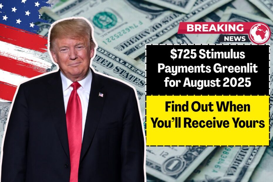 $725 Stimulus Payments Greenlit for August 2025 – Find Out When You’ll Receive Yours