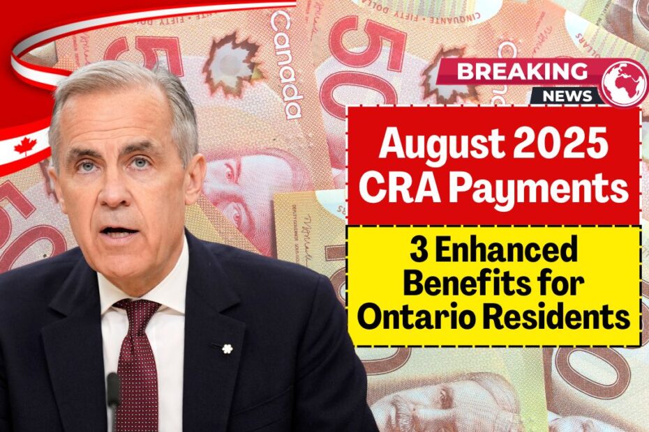 August 2025 CRA Payments: 3 Enhanced Benefits for Ontario Residents