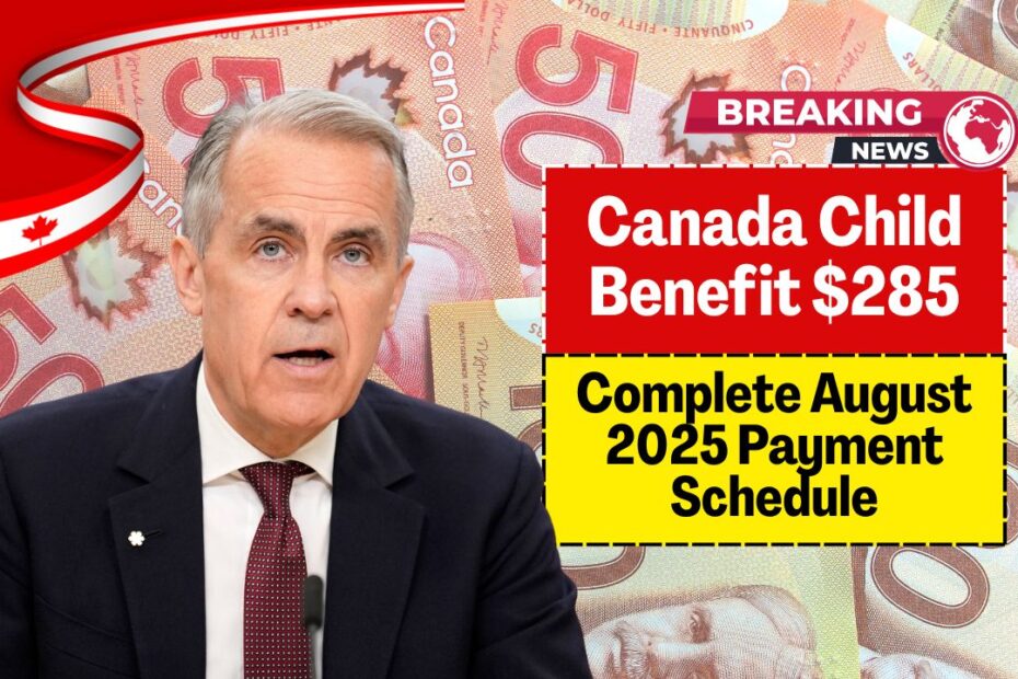 Canada Child Benefit $285 – Complete August 2025 Payment Schedule